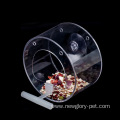 Round Acrylic Bird Food Box With Suction Cup